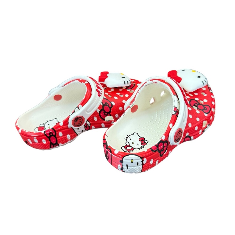 NWT Hello Kitty Kids Crocs - Red size child 9 - Picture 4 of 7